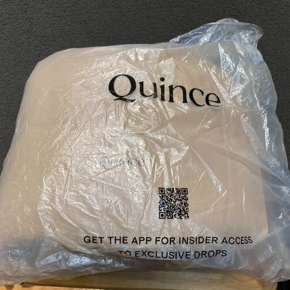 Quince Organic Airy Gauze Duvet Cover Set King/Cal King Dune Beige with Shams